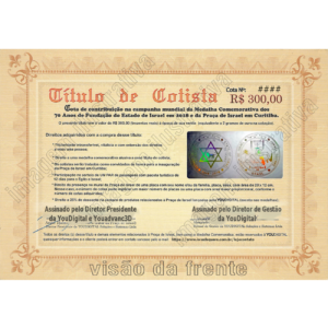 TÍTULO DE COTISTA – Frete Grátis para o território nacional