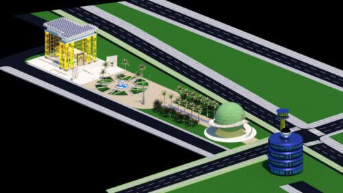 045 - Vista em Perspectiva da Praça de Israel