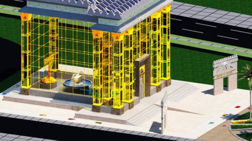 049 - Vista em Perspectiva de Parte do Palácio Salomão