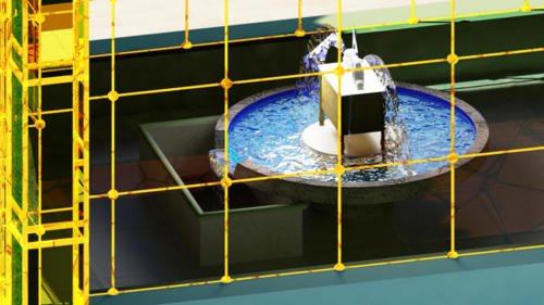 052 - Vista em Perspectiva de Parte do Palácio Salomão e Fonte dos Anjos sobre a Arca da Aliança