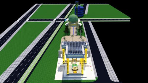 069 - Vista em Perspectiva Longitudinal da Praça de Israel