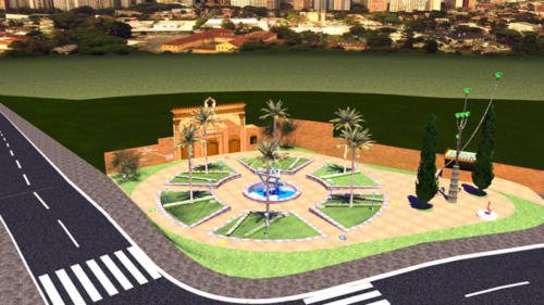 072 - Antigo Projeto da Praça de Israel Simulação Diurna