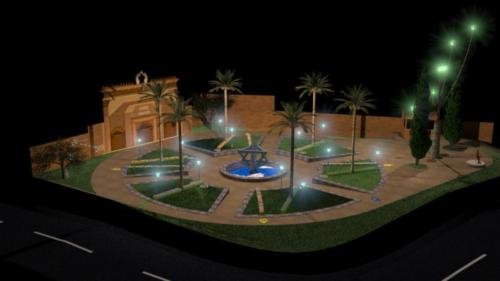 073 - Antigo Projeto da Praça de Israel Simulação Noturna